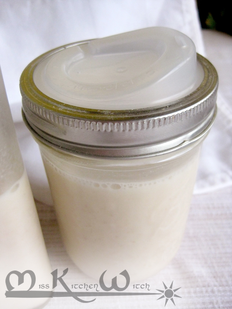 Classic Vegan Almond Milk via http://www.MissKitchenWitch.com