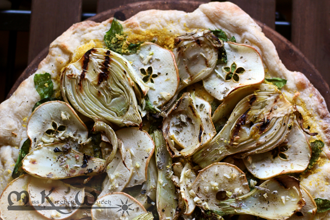 Vegan Fennel and Apple Pizza