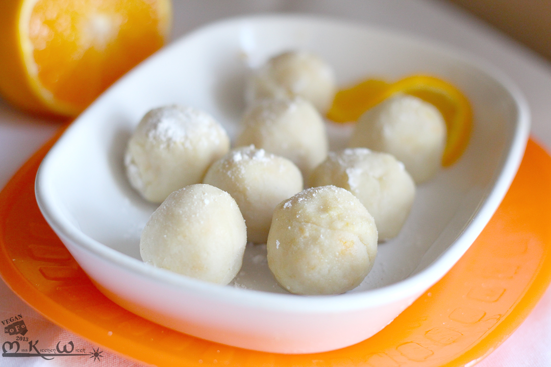 Vegan Creamsicle White Chocolate Truffles