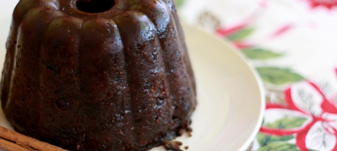 Vegan Christmas Plum Pudding with Brandy Butter